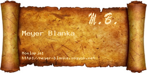 Meyer Blanka névjegykártya
